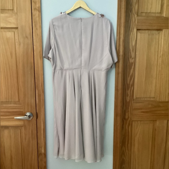 EUC ASOS Design Curve short sleeve dress with 3D embellished neckline size 16. - Picture 3 of 7